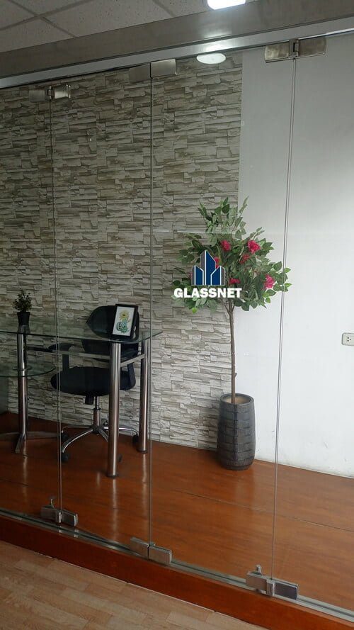 mamparas de vidrio plegable